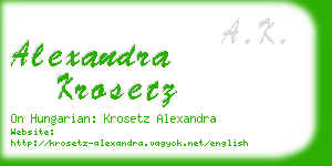 alexandra krosetz business card